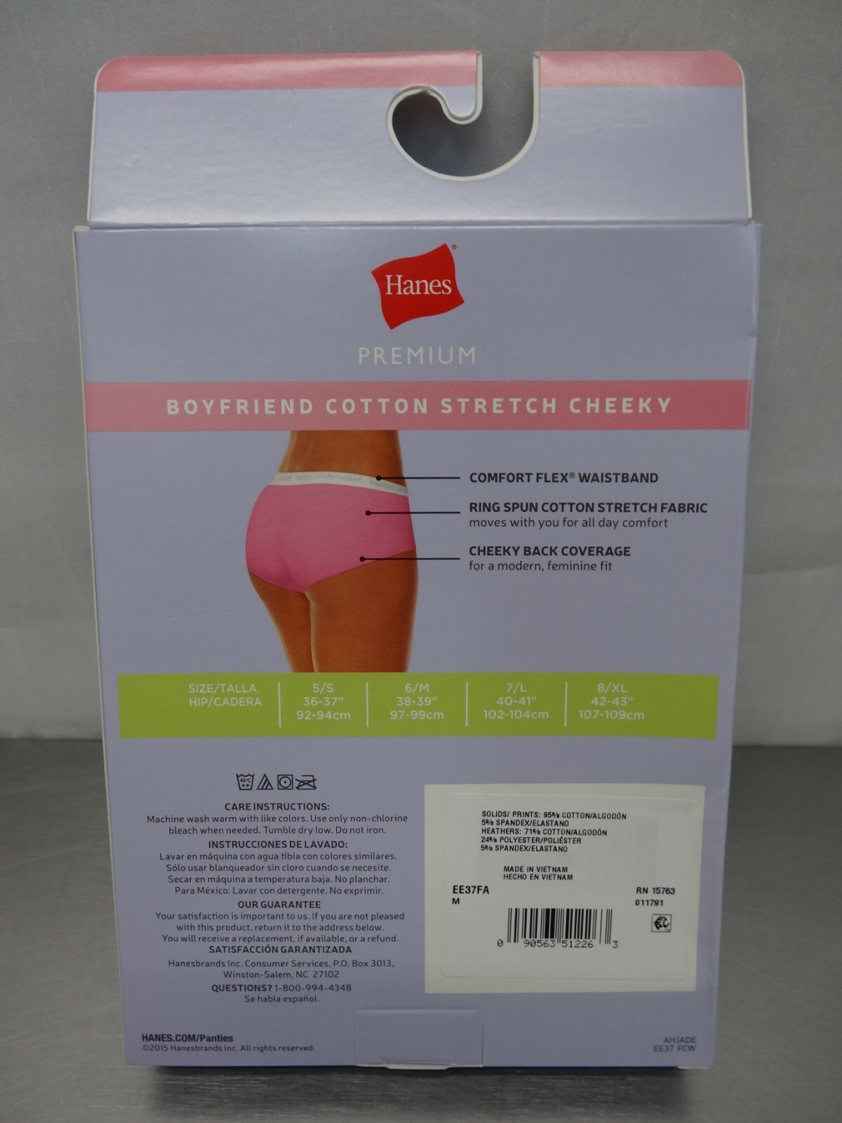 Hanes Premium Women’s Cheekies w/Comfort Flex Waistband (3Pair) # 6/M