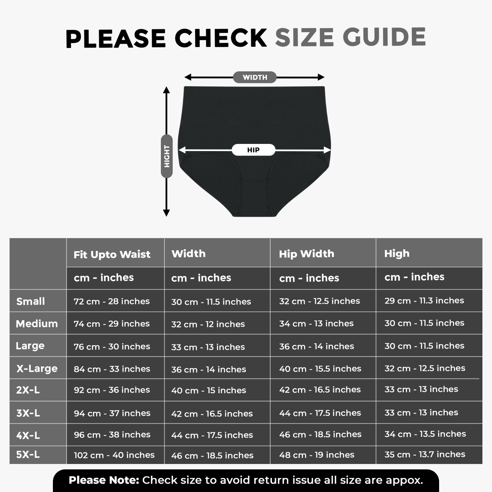 Belvian Ladies 5 Pack High Waist Full Briefs Cotton Underwear for Women S – 5XL