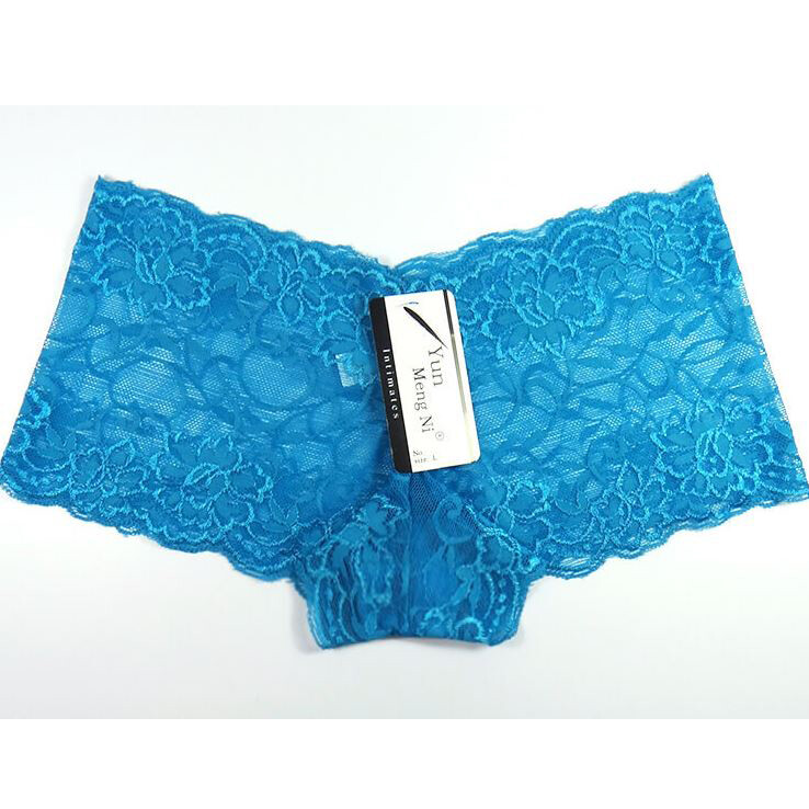 6 Pack Women Floral Lace Boyshorts Panties Thong Underwear Female Lingerie Brief