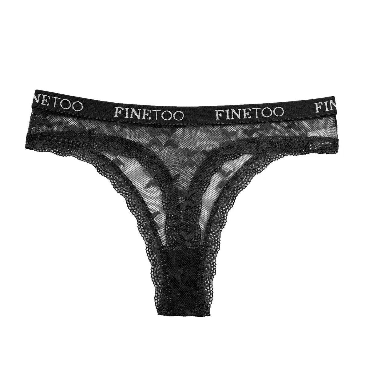 6-pack Lot Sexy Womens Sheer Panties Briefs Lace Trim Lingeries Thong Underwear