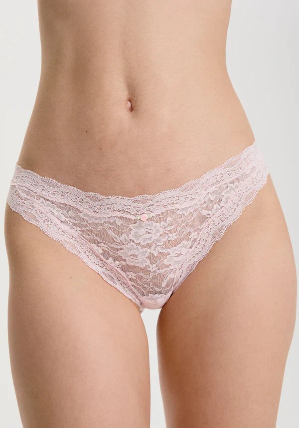 Blush Rosette Pink Soft Mesh Lace Bikini NWT Women’s Plus Size Underwear 0249024