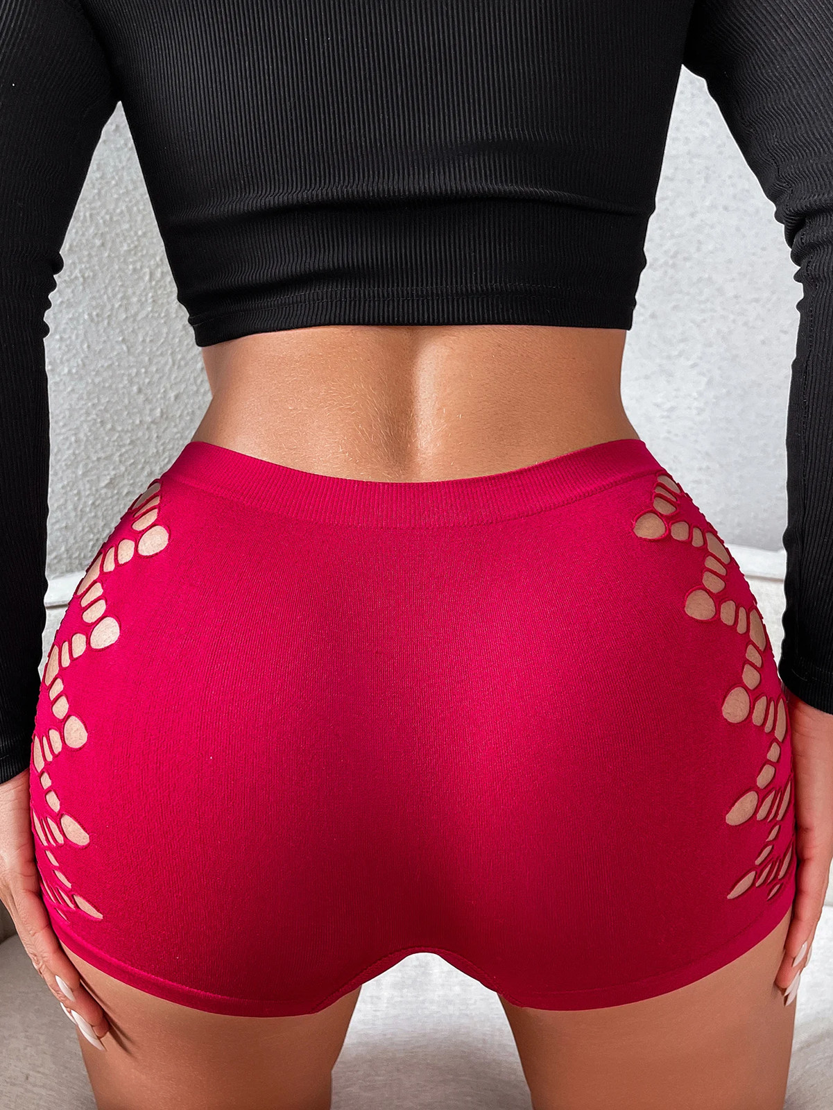 Boyshort Panties Mid Rise Hollow Out Comfortable Women’s Boxer Underwear