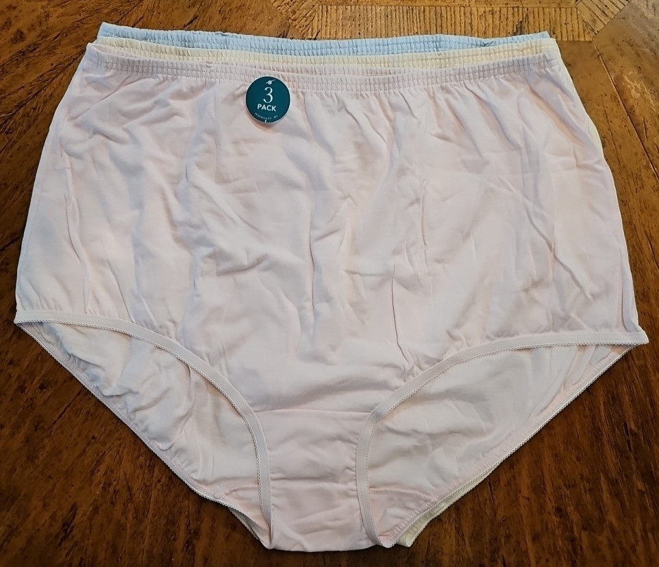Womens Vanity Fair BRIEFS Size 10 3XL Perfectly Yours 15320 COTTON Underwear 3PK