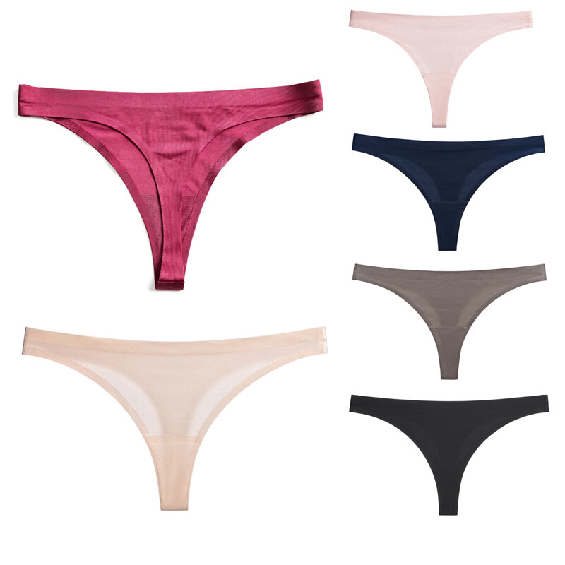 6PCS/LOT Sexy Womens Low Waist Panties Thongs G string Bikini Lingerie Underpant