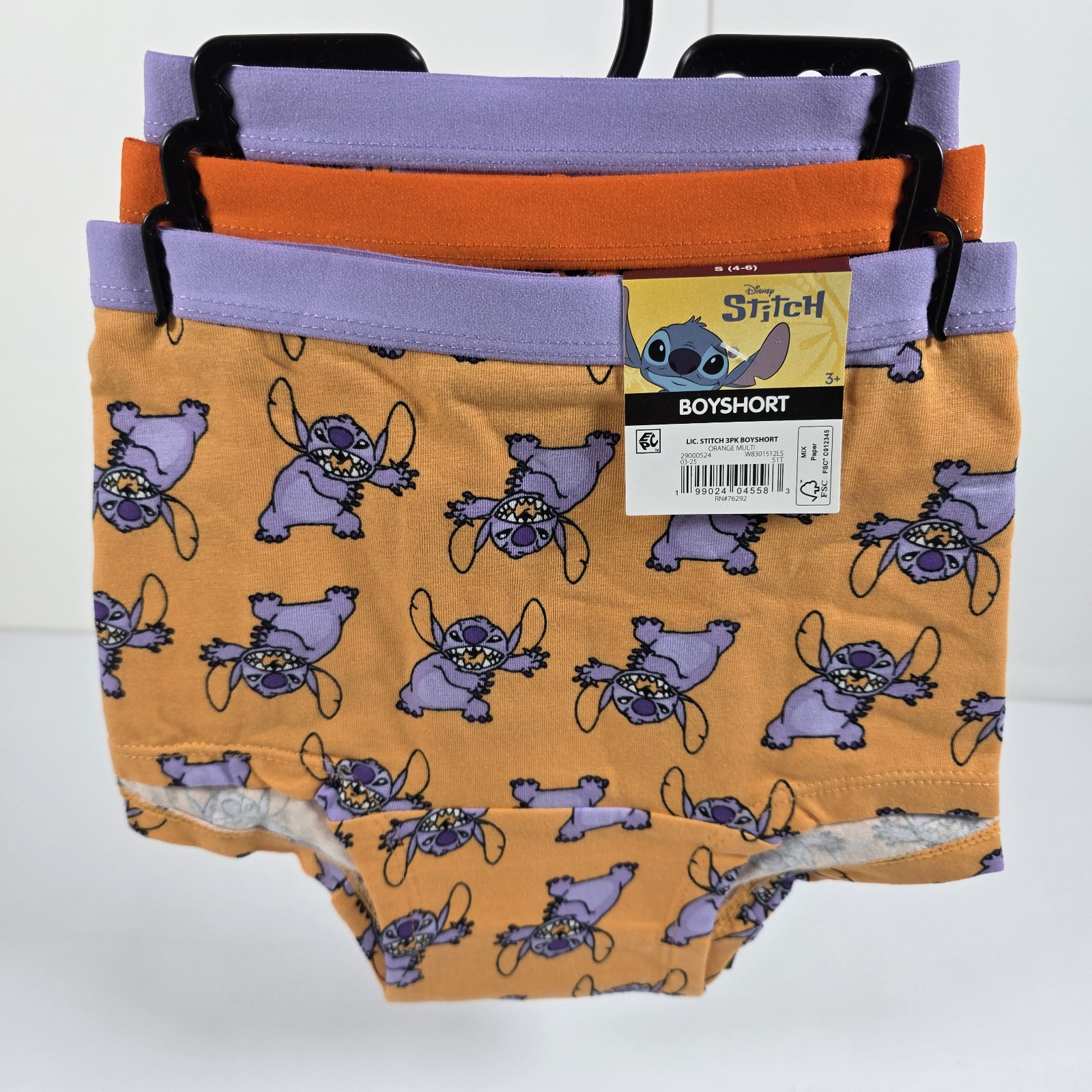 Disney Stitch Halloween 3 Pack Boyshort Panties Women’s Multi Color
