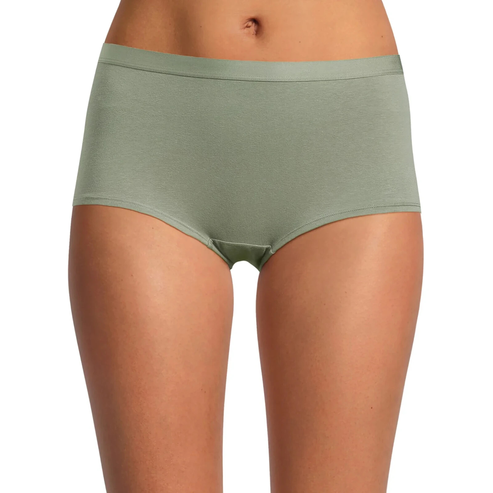 No Boundaries Women’s Cotton Shine Boyshort Panties Size X-SMALL Wild Sage Green