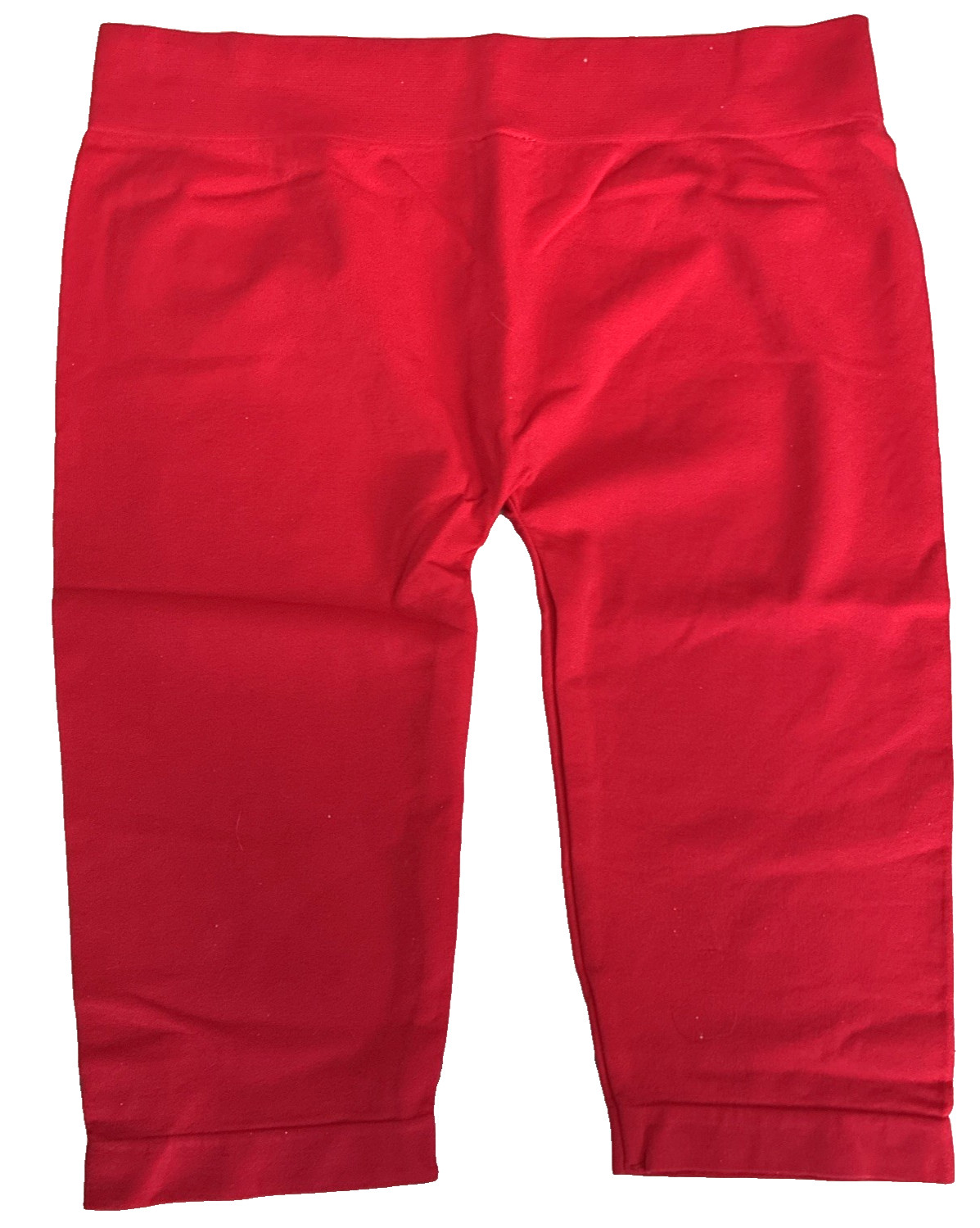 M U.S.A – 0NE SIZE – RED NYLON STRETCH LONG SHORTS