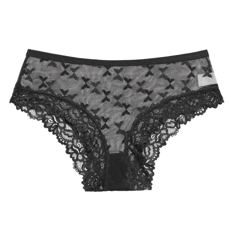 4 Pack Lot Sexy Womens Panties Underwear See Through Sheer Lace Brief Lingeries