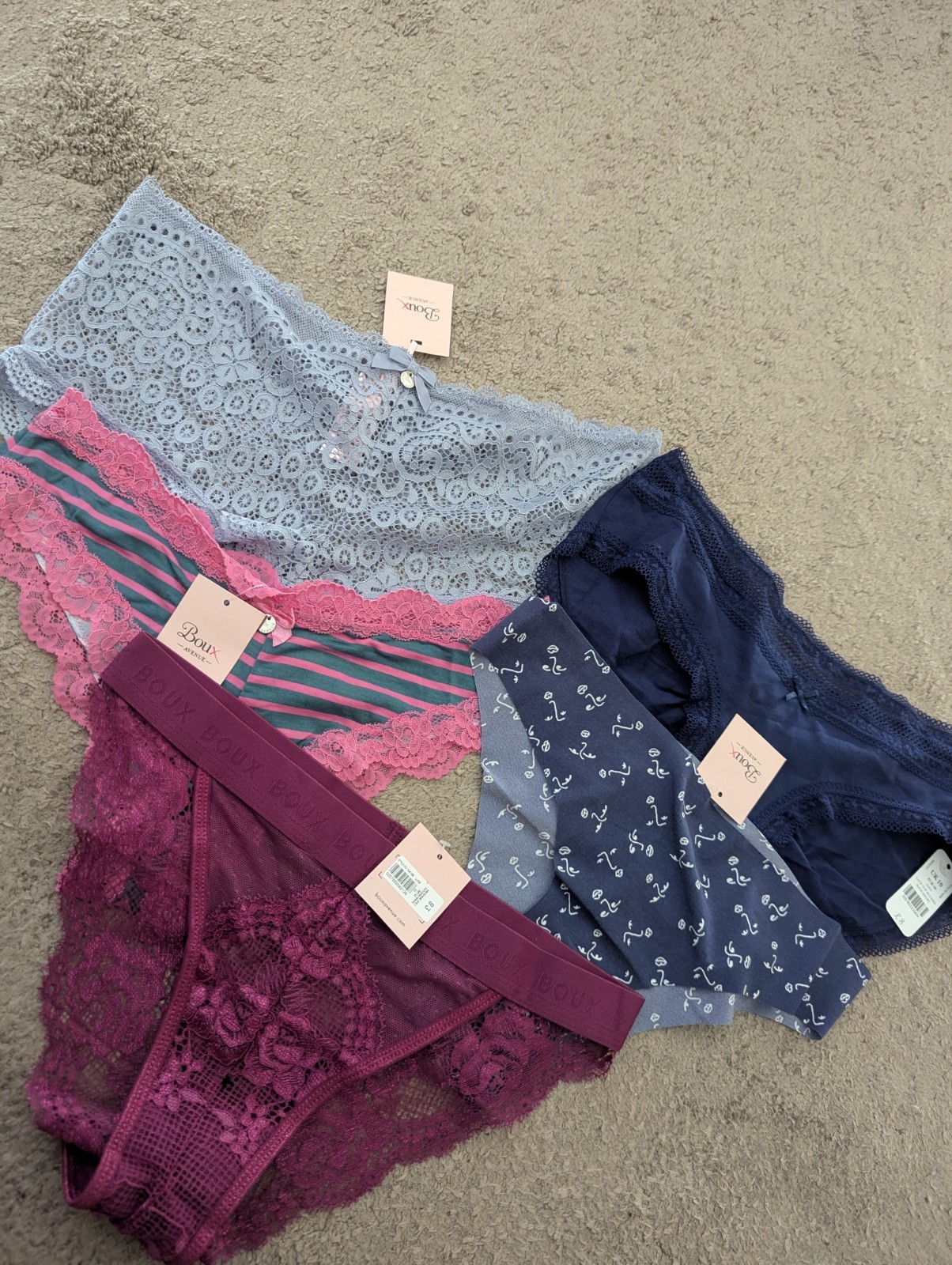 5 X BOUX AVENUE ASSORTED BRIEFS SHORTS SIZE UK 10 NEW RRP £44 BARGAIN