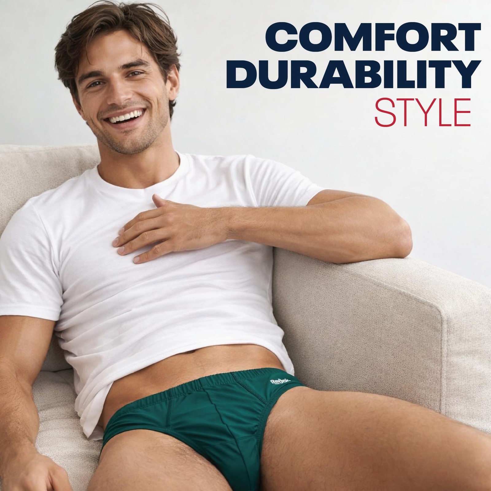 Reebok Men’s Briefs – 5 Pack Quick Dry Low Rise Large, Blues/Charcoal
