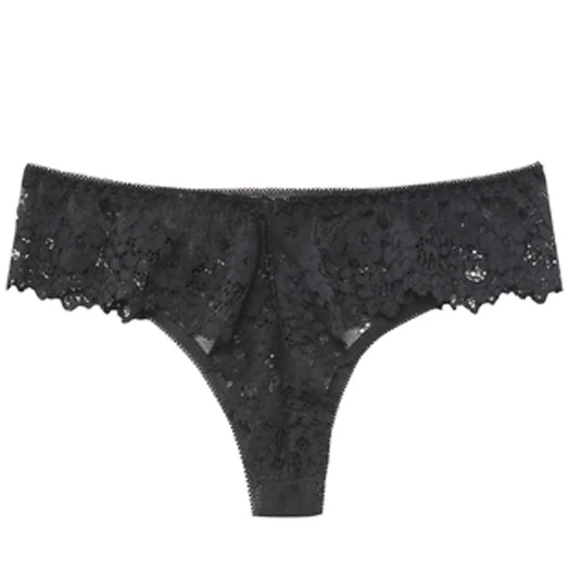 Meet’r Women Sexy Lace Lingerie Temptation Low-waist Panties Embroidery Thong
