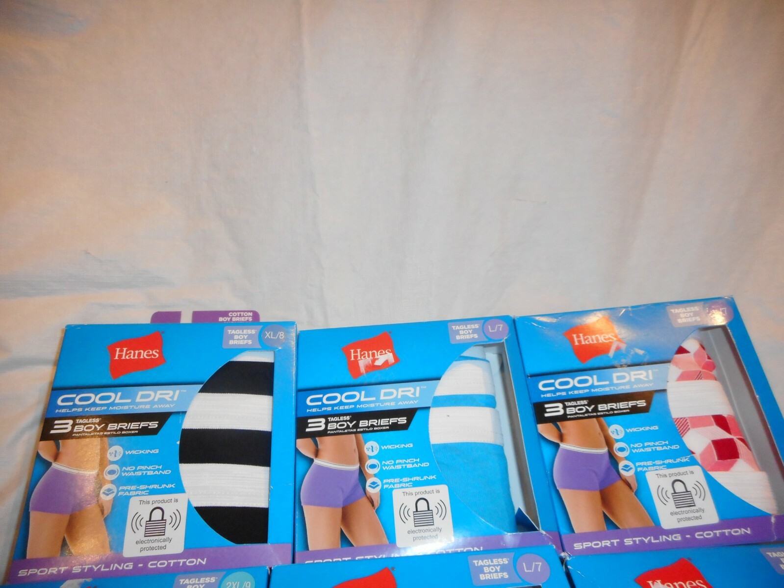 N/W/B Hanes Cool Dri 3 Boys Briefs Different Colors SIZES L/7,XL/8,& 2XL/9