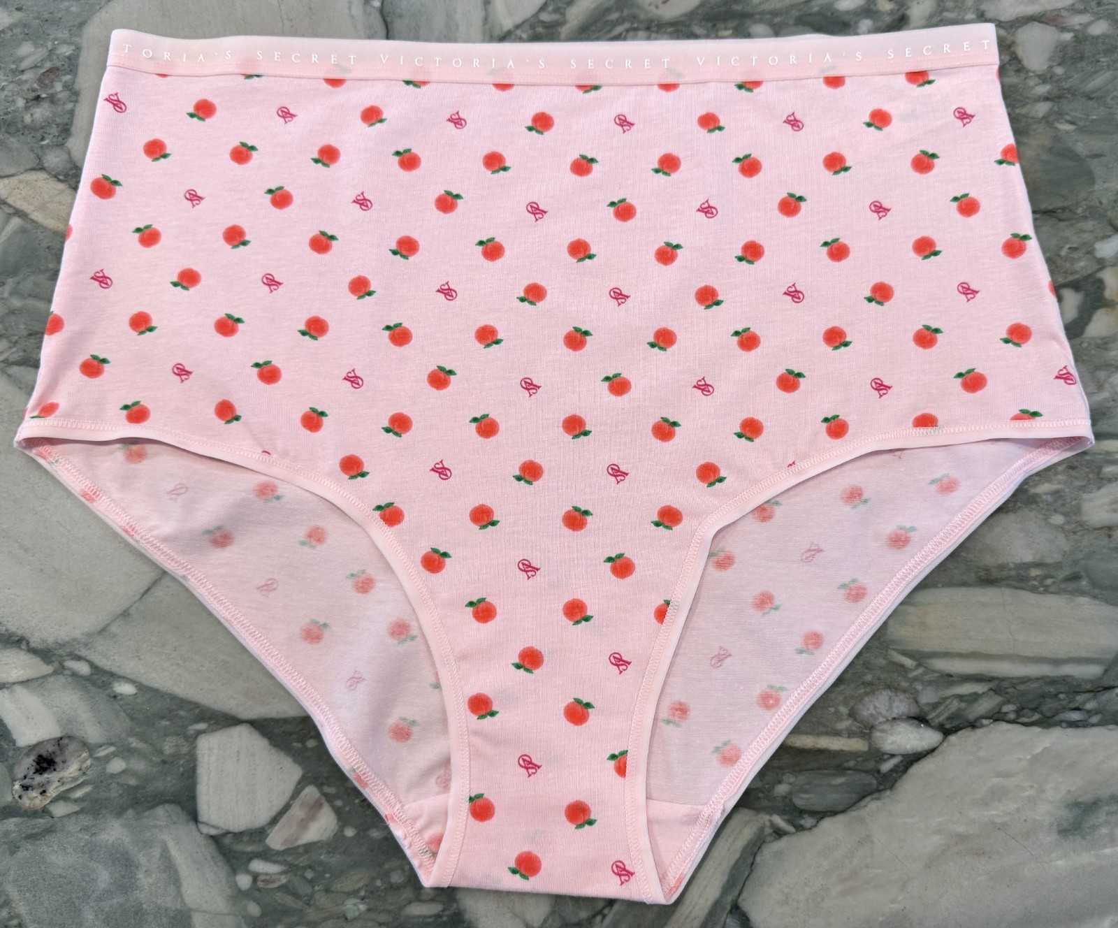 NEW Victoria Secret Modal Cotton High Waist Brief Pretty Blossom Peach XL or XXL