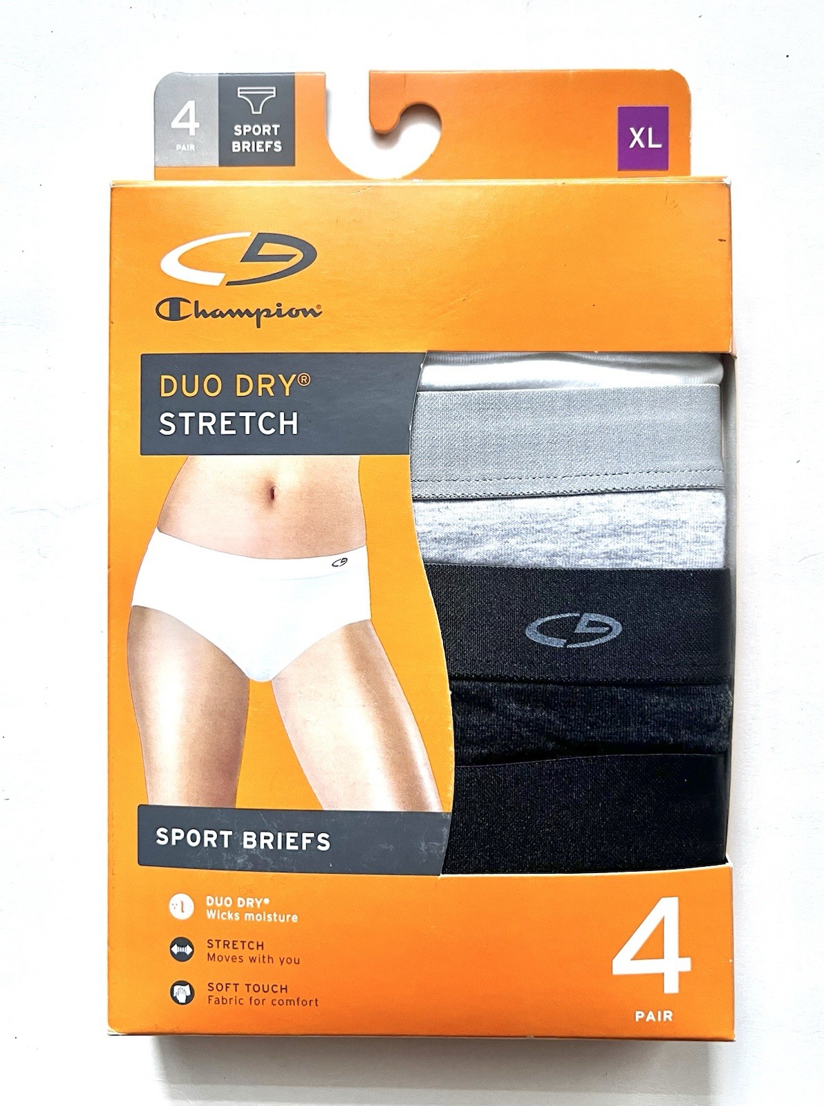 Briefs Women 4pk Premium Duo Dry Stretch, Champion Sports Briefs