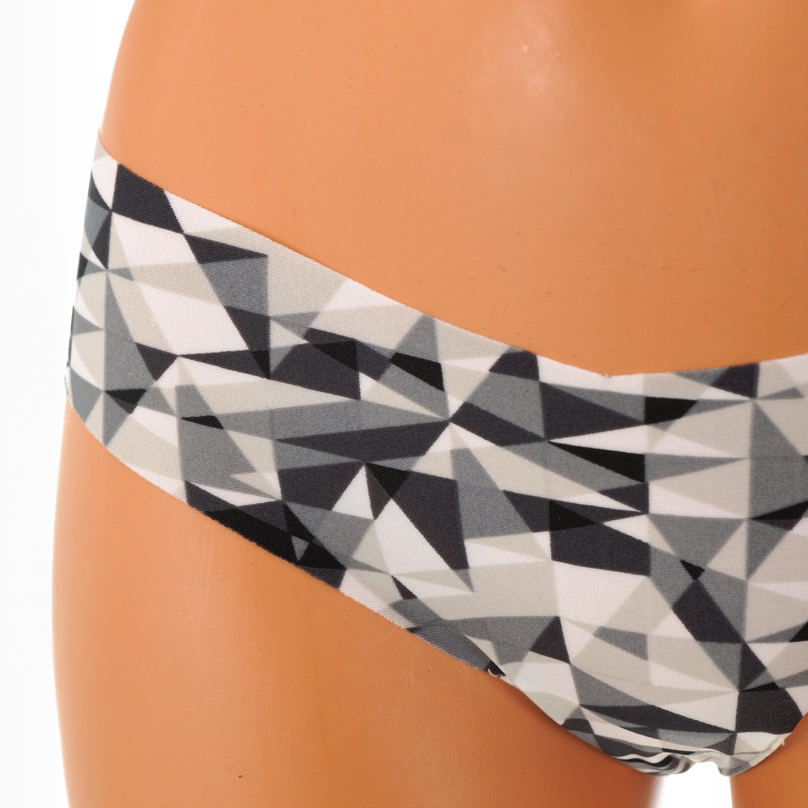 SO INTIMATES Junior’s Size 7-9 MEDIUM BLACK & GRAY Print SMOOTH THONG Panties