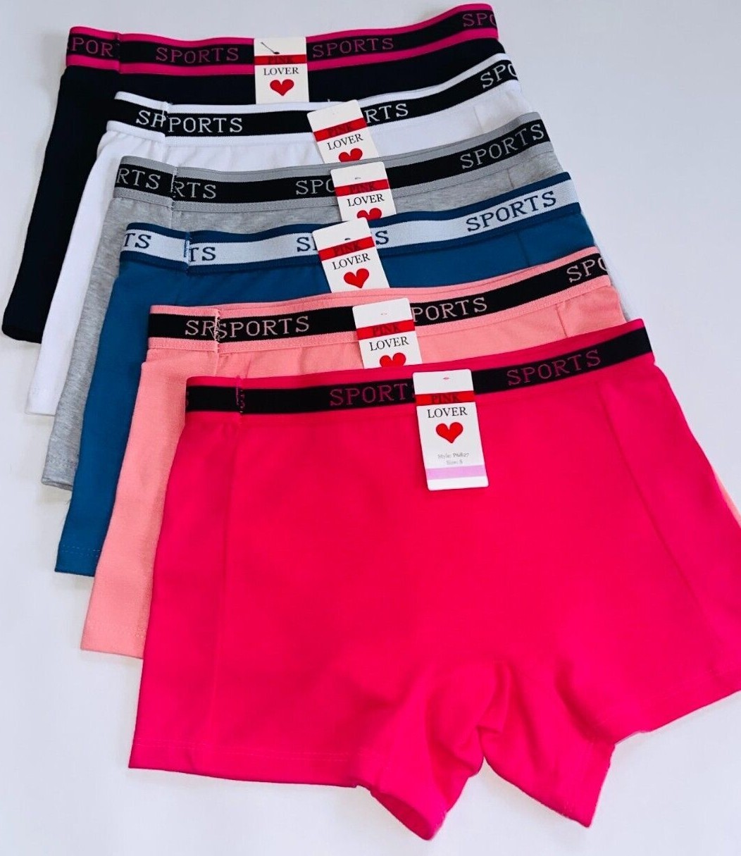 3/6Pack Women’s Sports Cotton Boxer Shorts BoyShorts Yoga Fitness Gym 6827 S~3XL