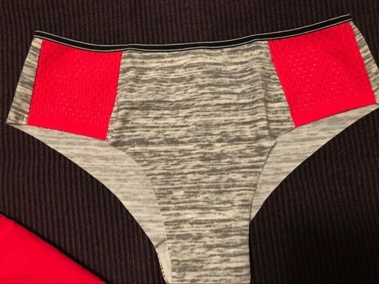 Lot New S PINK Victorias Secret Bikini Cheekini Panties Gray Red Pink