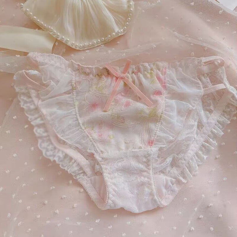 Sweet Womens Girls Floral Lace Panties Briefs Japanese Cute Princess Underwear