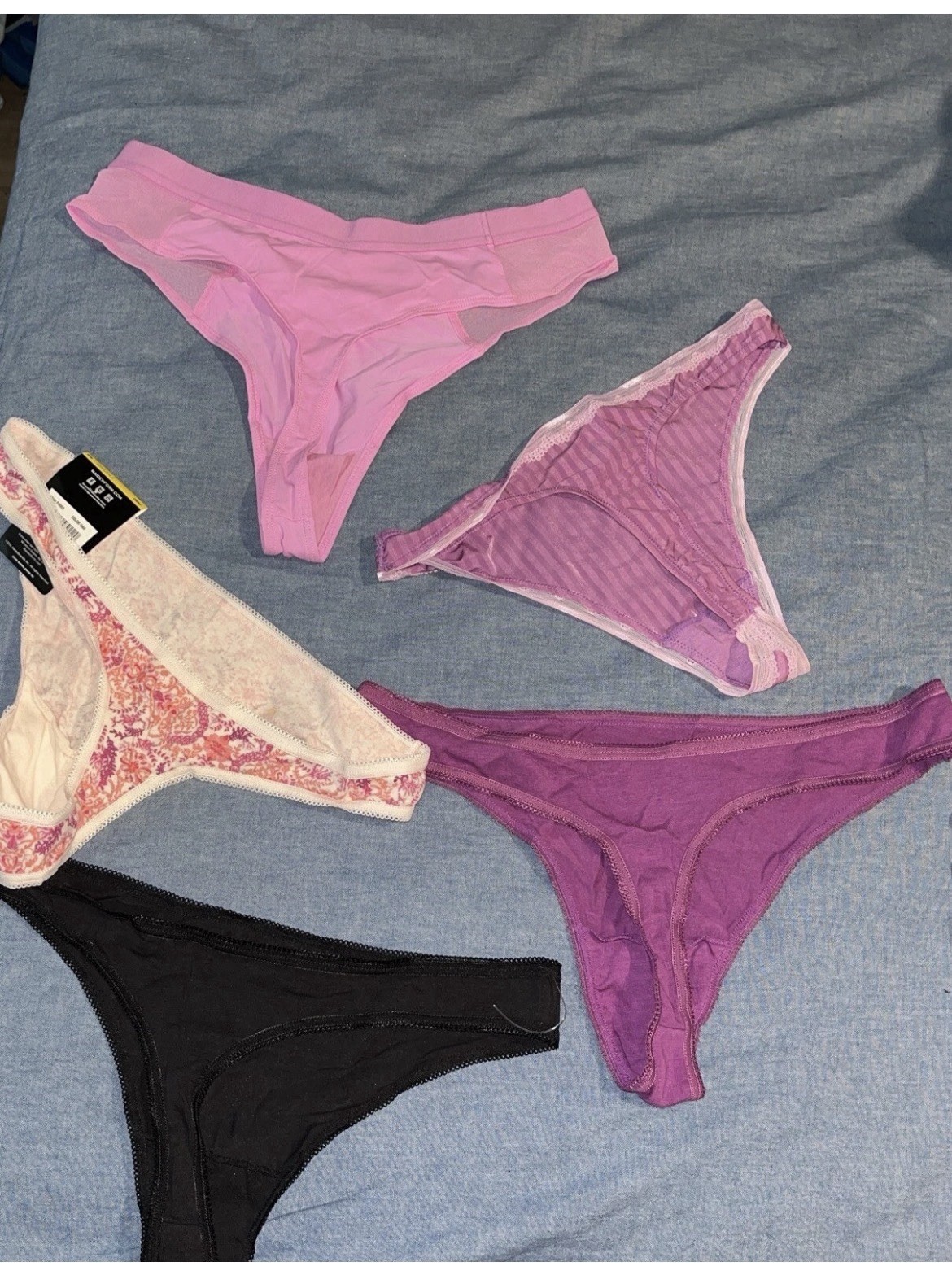 Maidemforn Warner Multi Style Thongs G Strings Lace Size S Lot Of 7 See Tags”