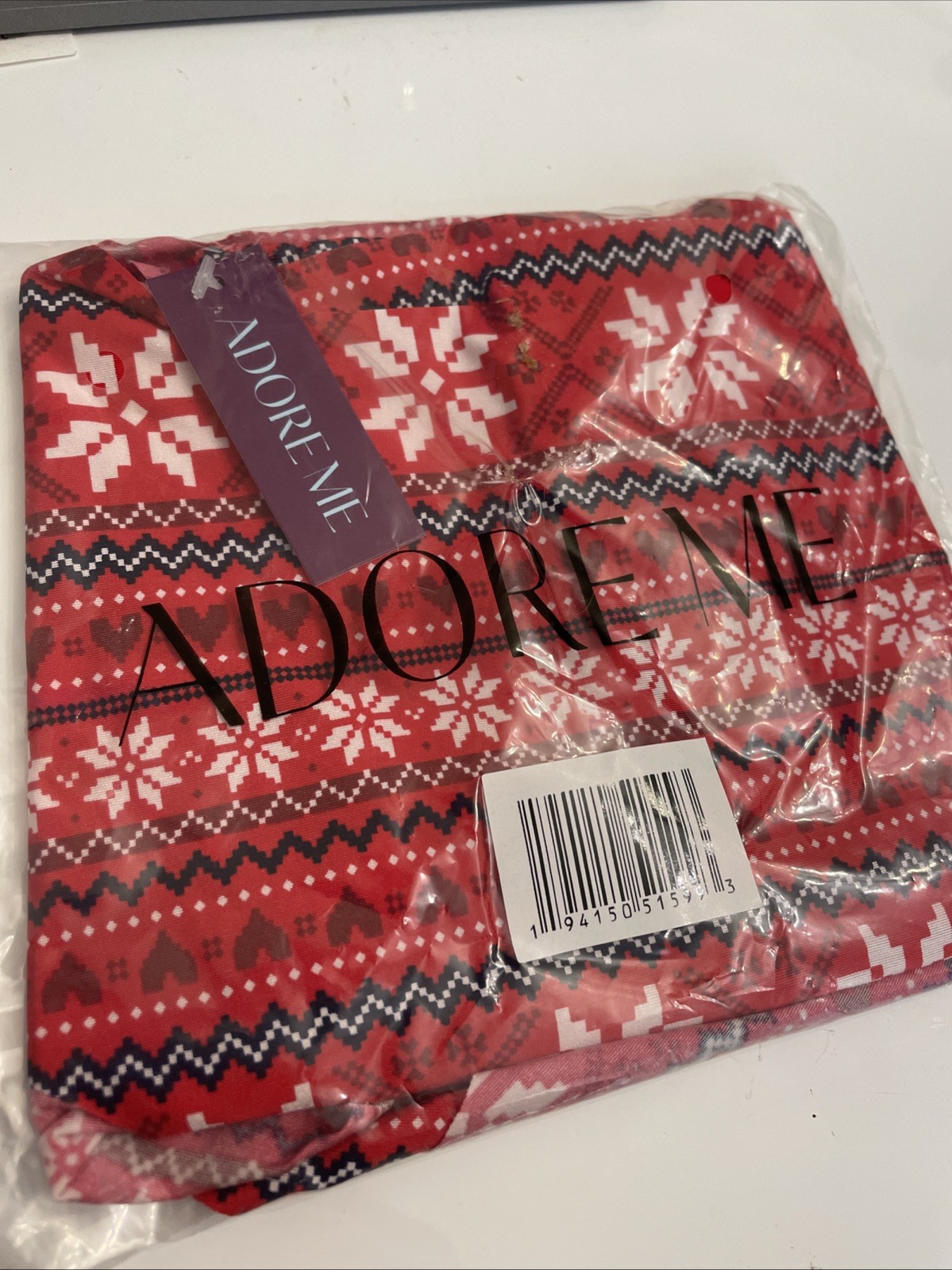 NWT ADORE ME Red Womens Panties Sz 1XL Nordic Isle Print Hipster