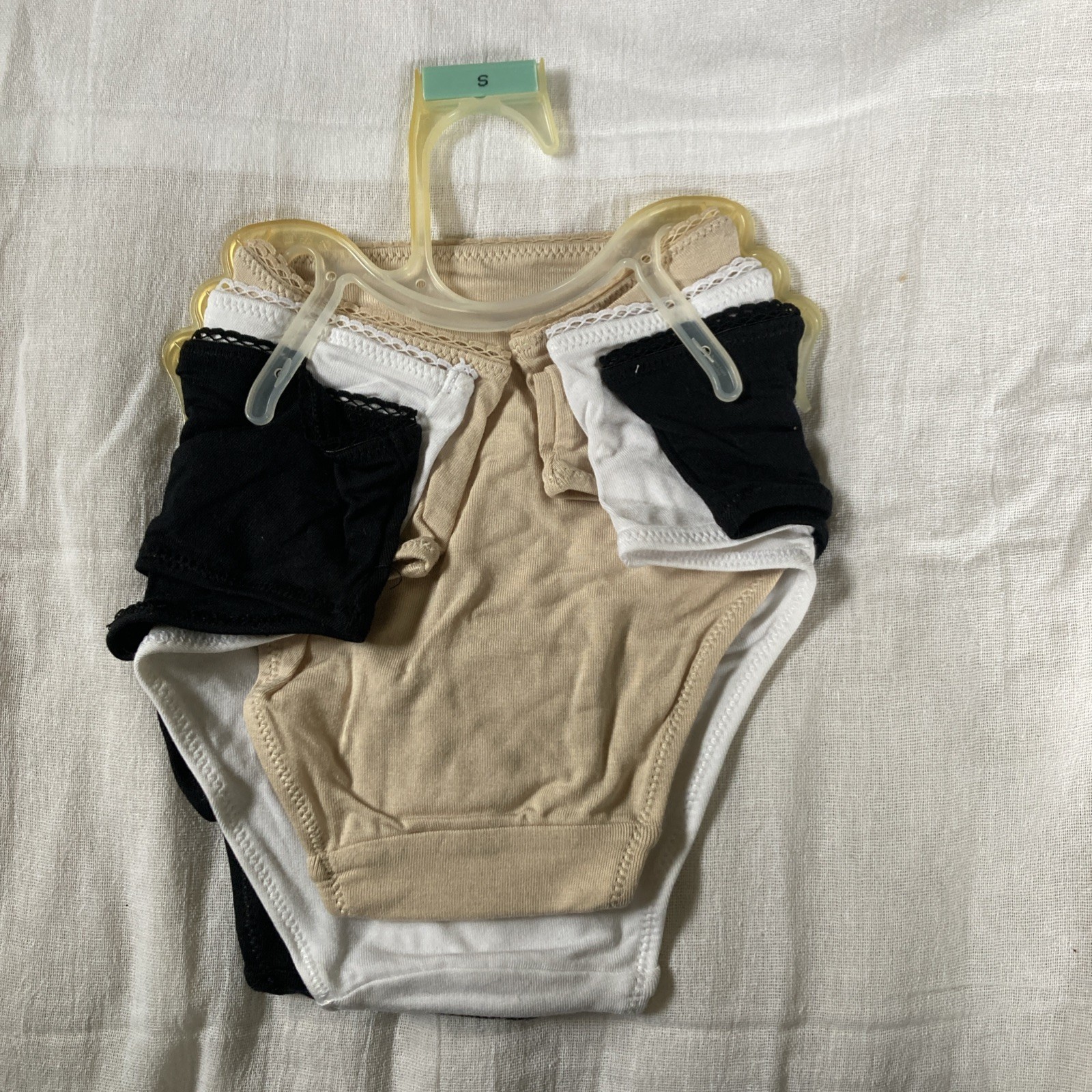 Secret Treasures S 5 Hipster 3-Pack NOS Modal Spandex Panties Black Beige White
