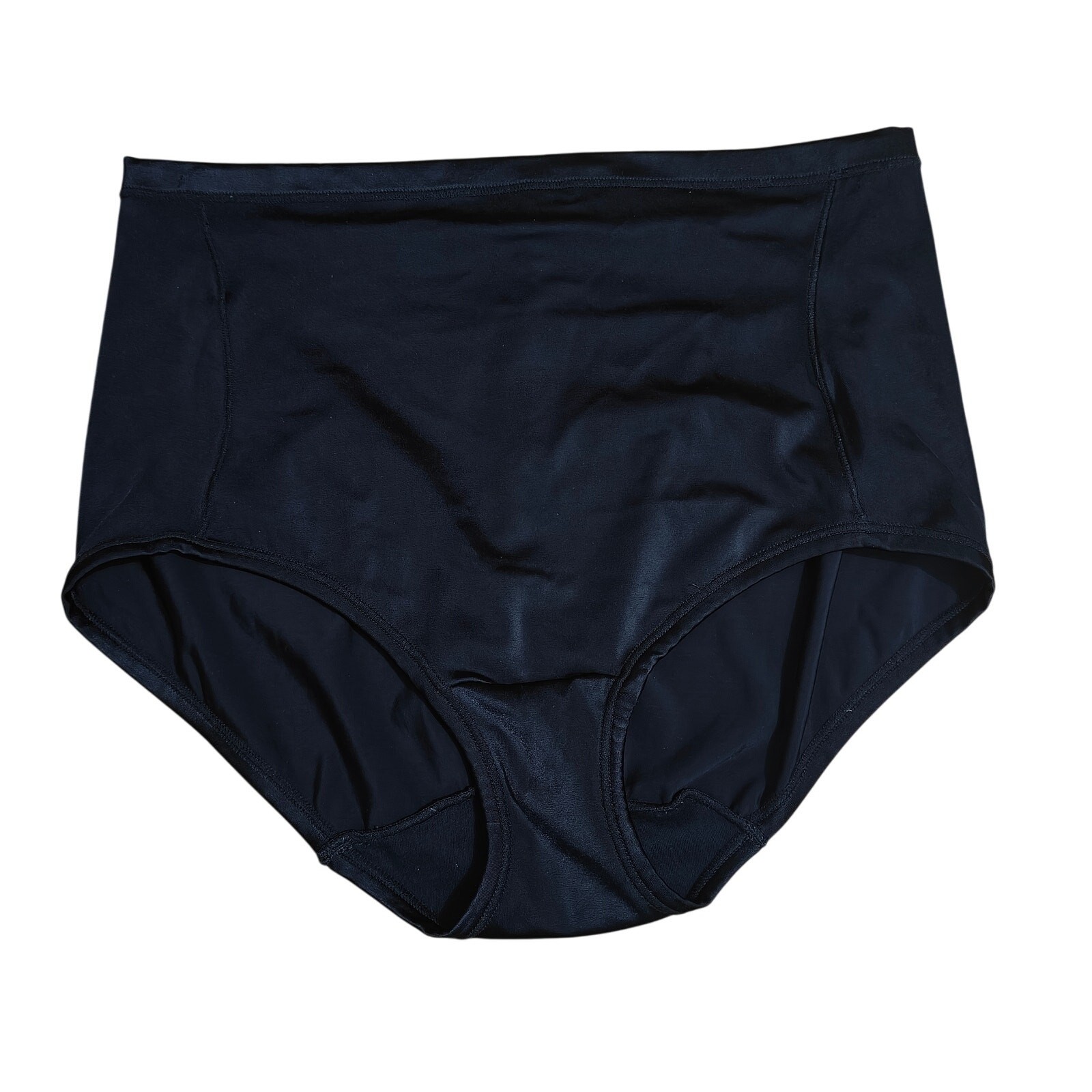 Vanity Fair Lingerie Smoothing Comfort Body Caress Brief 13261 Shiny Black 2XL