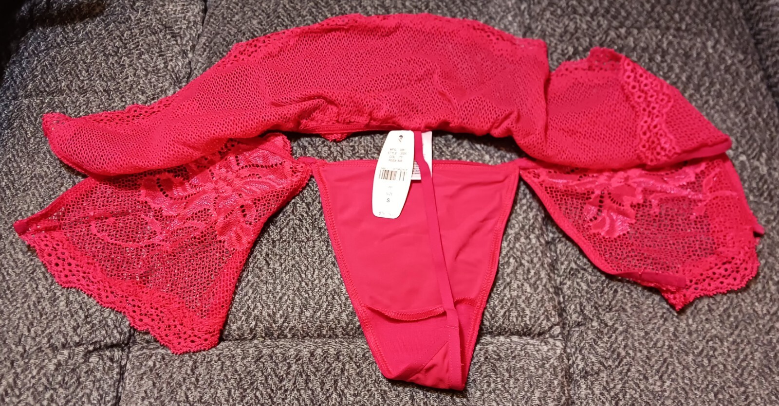 Vintage 2006 Size Small Very Sexy Thong Victoria’s Secret Red Nylon New