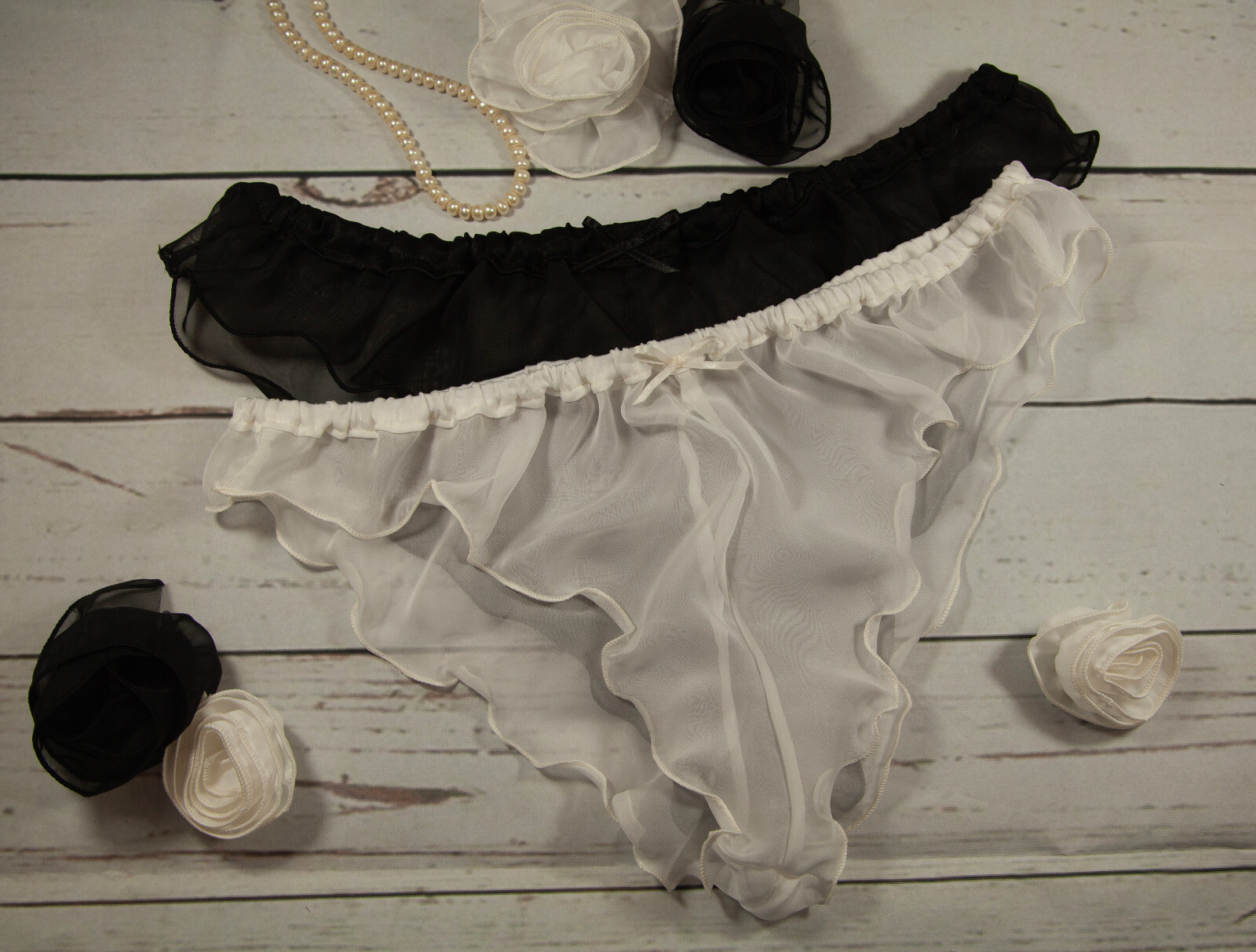 French Knickers Hollywood See through SHEER CHIFFON sexy lingerie panties cheeky