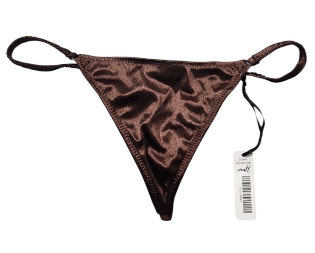 BootayBag Womens S Thong Underwear String Panty Brown