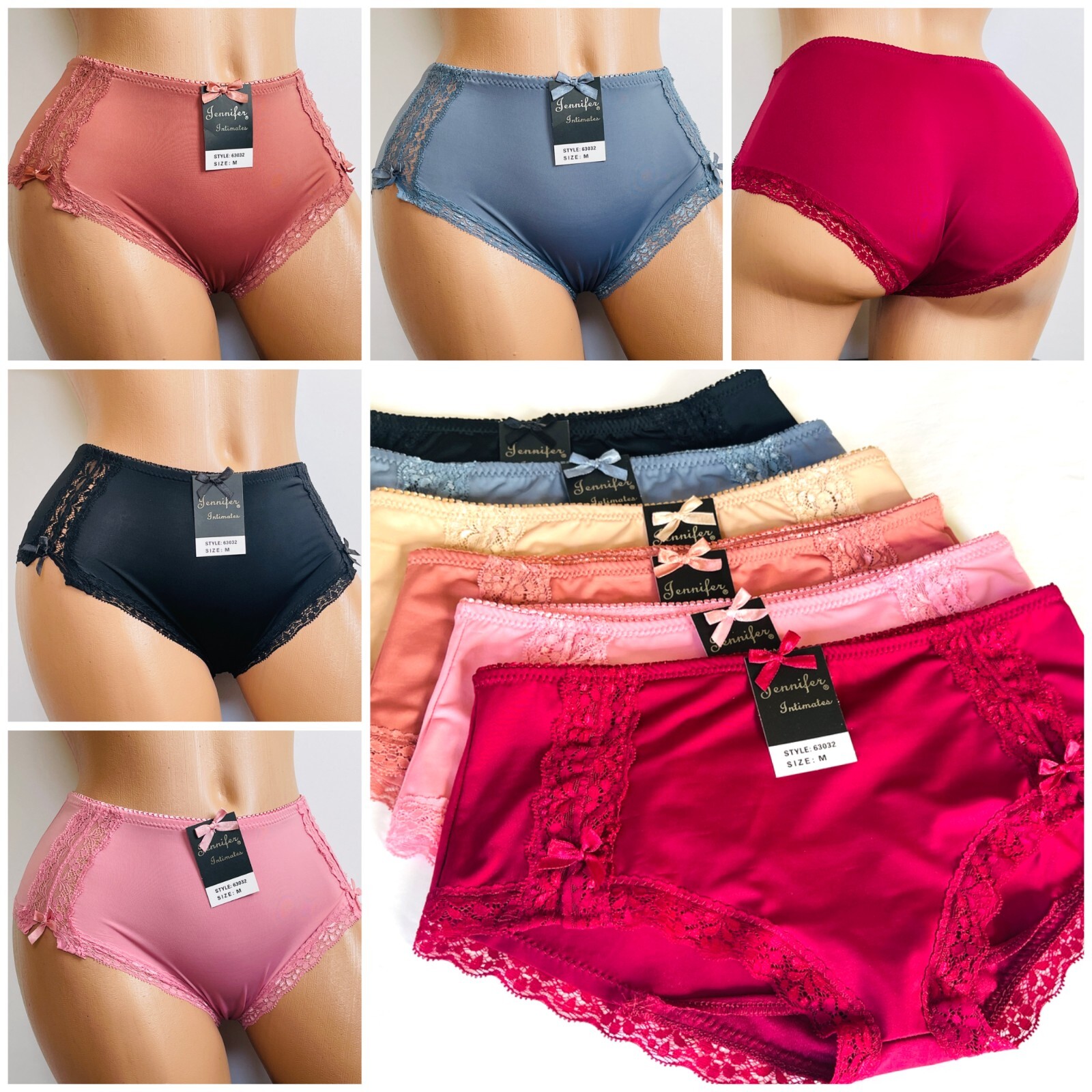 6-12 Silky Boyshorts Booty Shorts bikini Briefs Sissy LACE shortie Panties 63032