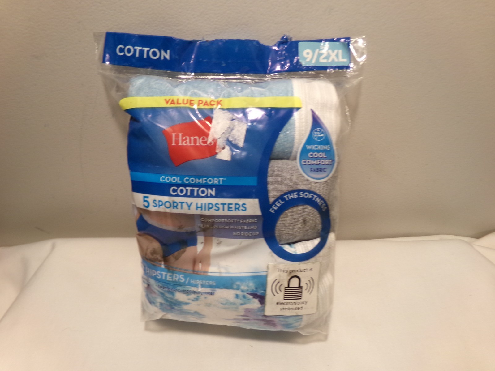 Hanes Women’s Cotton Sporty Hipsters Cool Comfort 5 pack Size 9