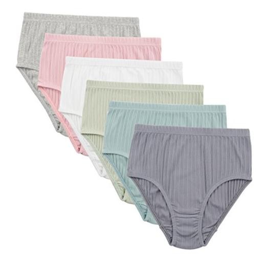 Women’s Plus Size Underwear Cotton 6 Pack High 4X-Large Plus Assorted 6pk