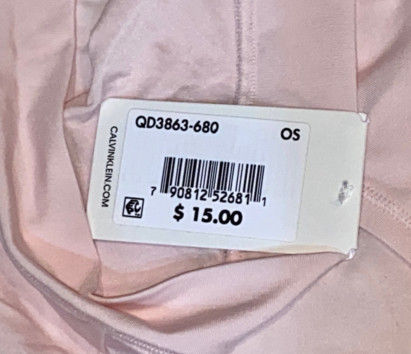 CALVIN KLEIN One Size Nymphs Thigh Pink High Waist Hipster Panty NEW Womens O/S