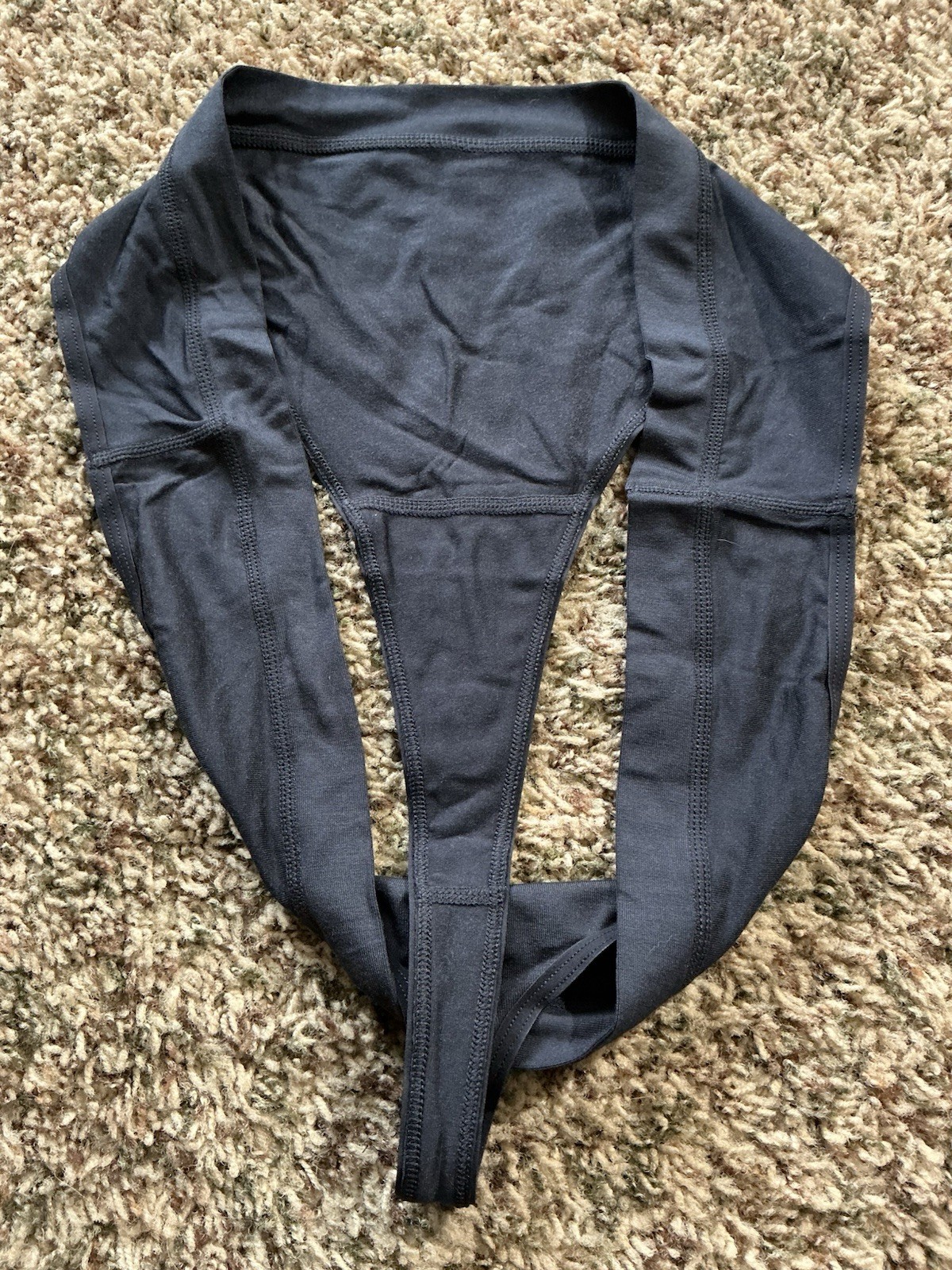 Womens Duluth Trading Thong Panties Size Large Black NWOT