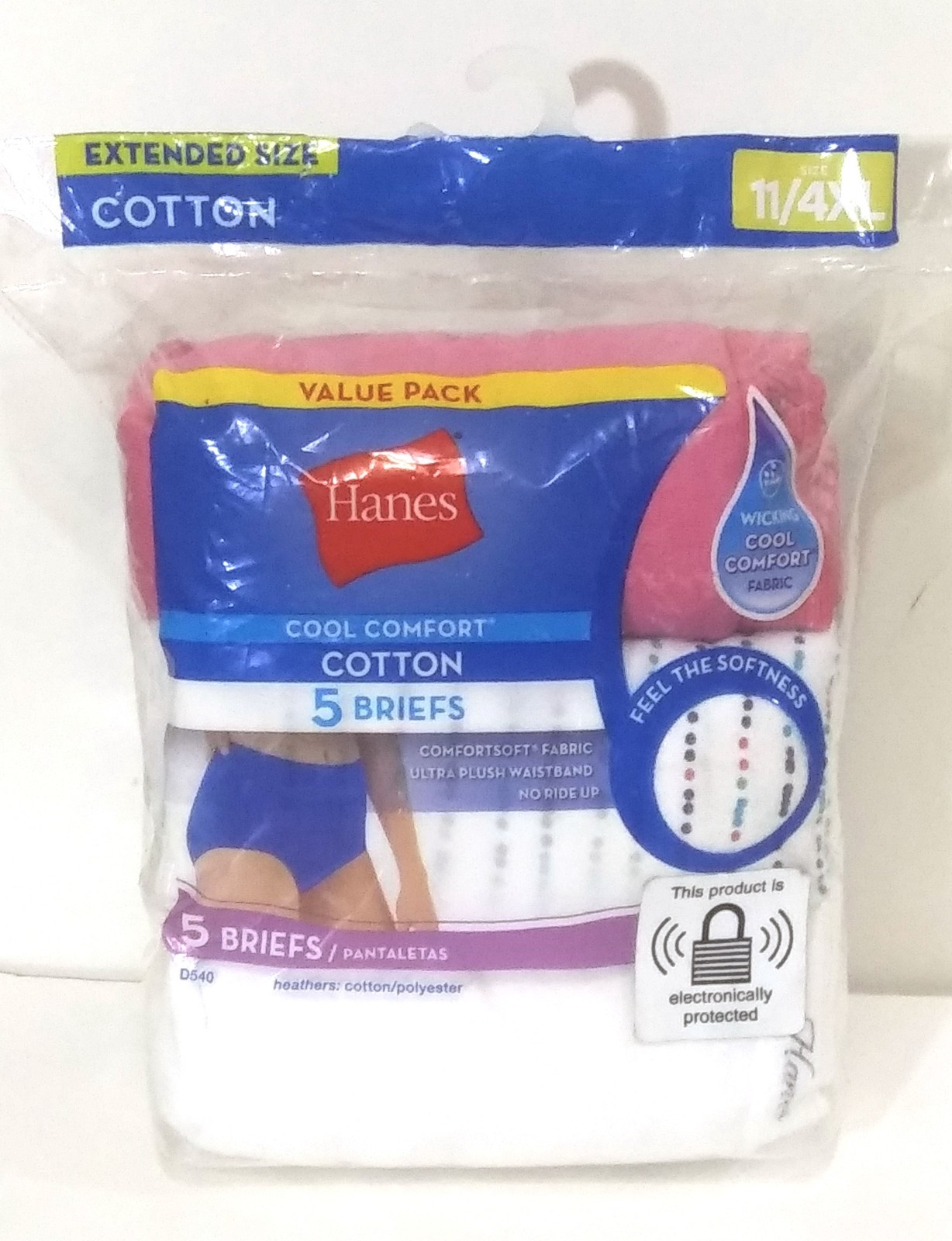 Women’s Hanes Cool Comfort Cotton Briefs 5 pr. NEW in Pkg. Sz 11/4XL