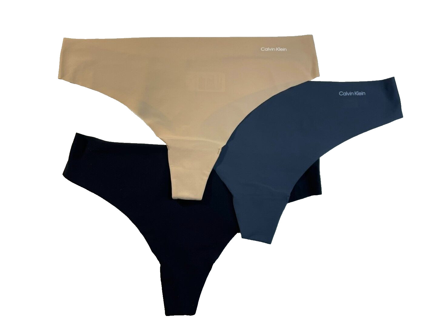 NWOT 3-Pack Calvin Klein Women’s L Women’s Invisibles Thong Underwear QD3558