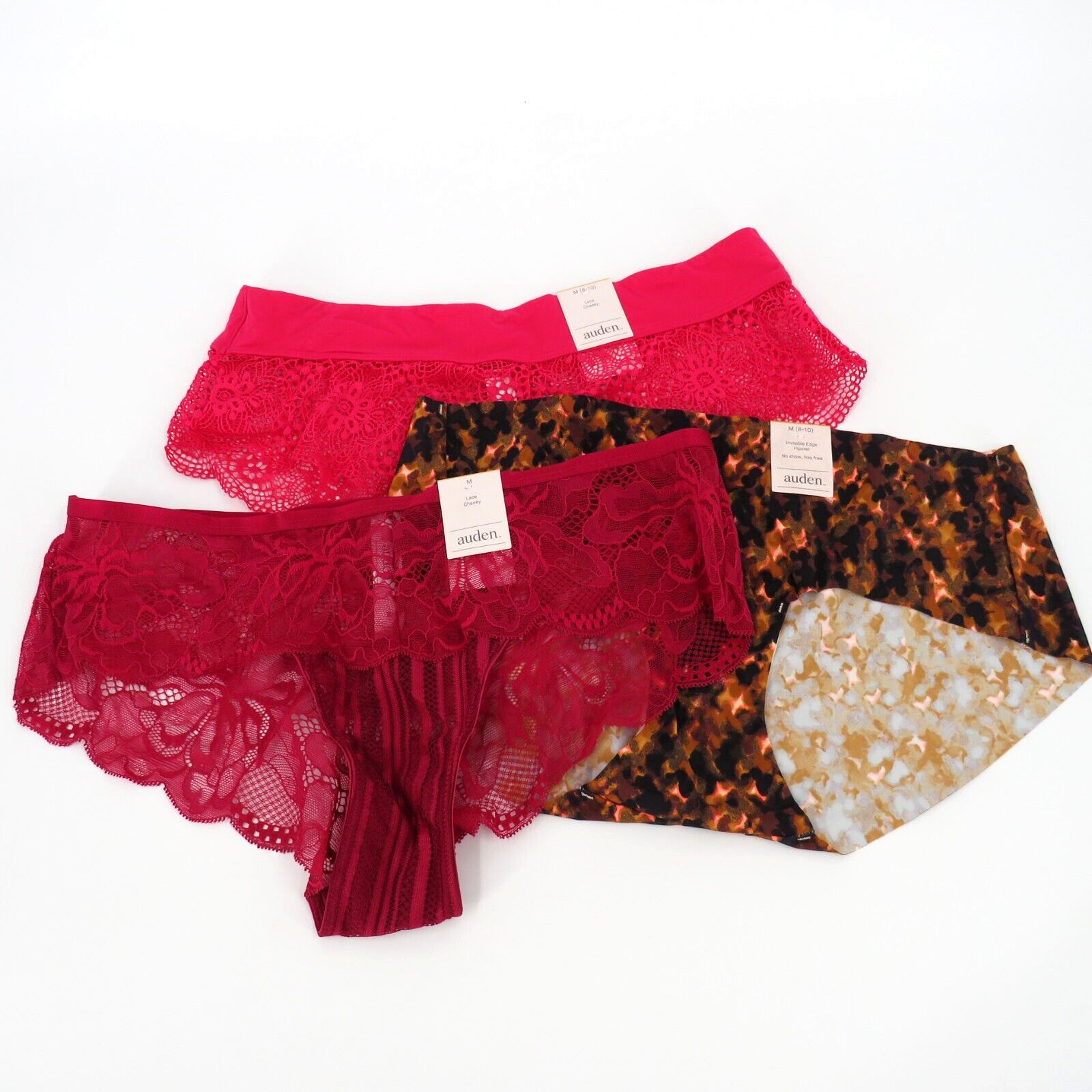 Auden Hipster & Lace Cheeky Underwear Women’s Size Medium (8-10) – 3 Pairs