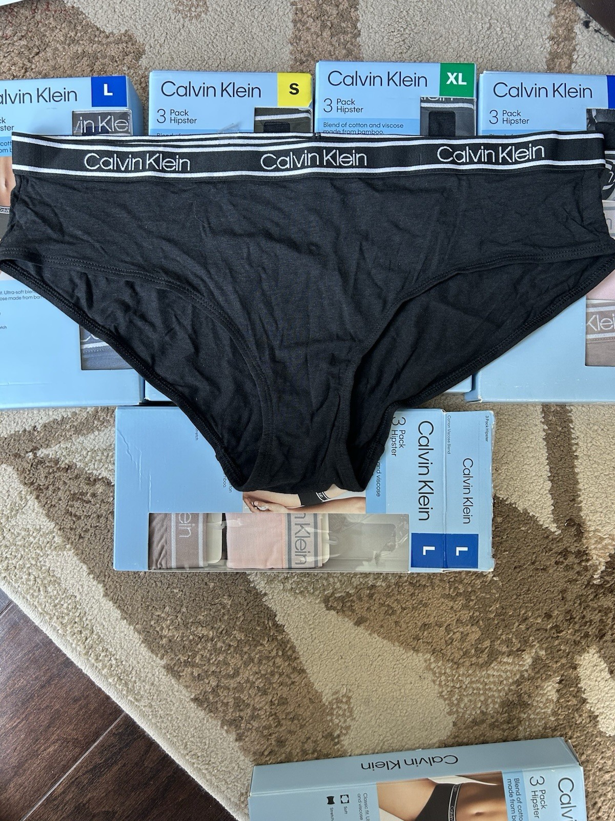 Calvin Klein Women’s Underwear 3-pack Hipster size XL/L ( Pink Or Blue Set)