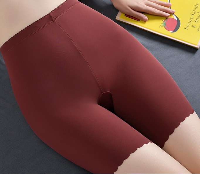 Women Long Leggings High Waist Ice Silk Seamless Plus size Underpant 91931