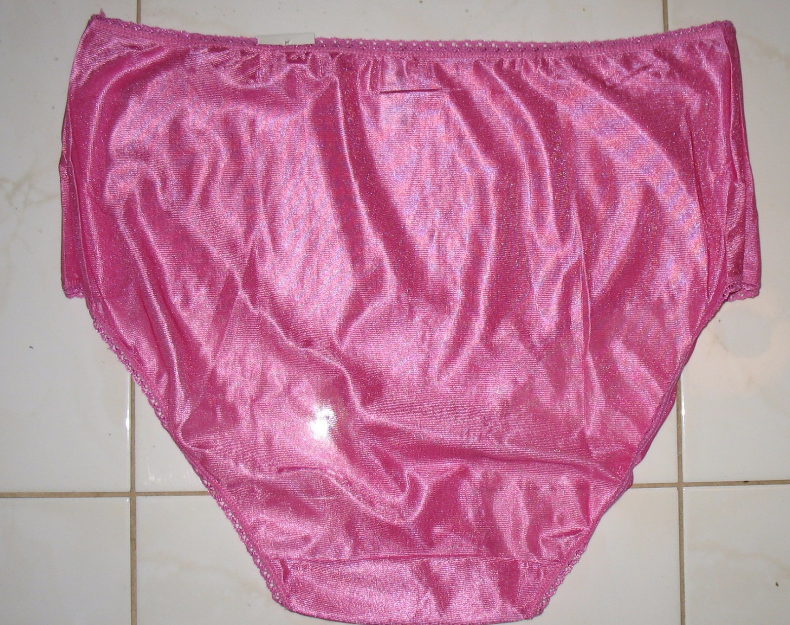SECRET TREASURES – NEW PINK – 3XL 10 – 100% POLYESTER PANTY BRIEF – 7″ SIDES