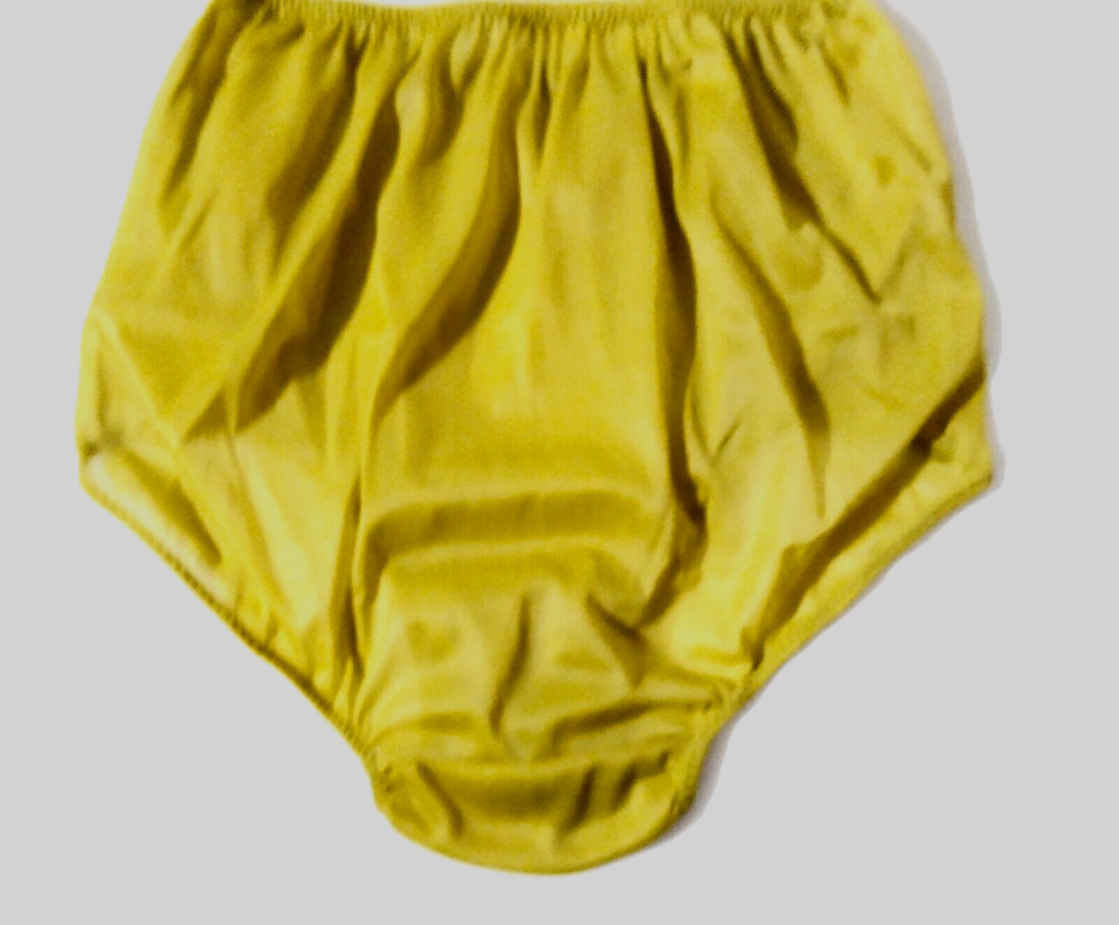 5 Nylon Panties/ High Waisted/ Double Nylon Layer Crotch/Dark Yellow/ XL