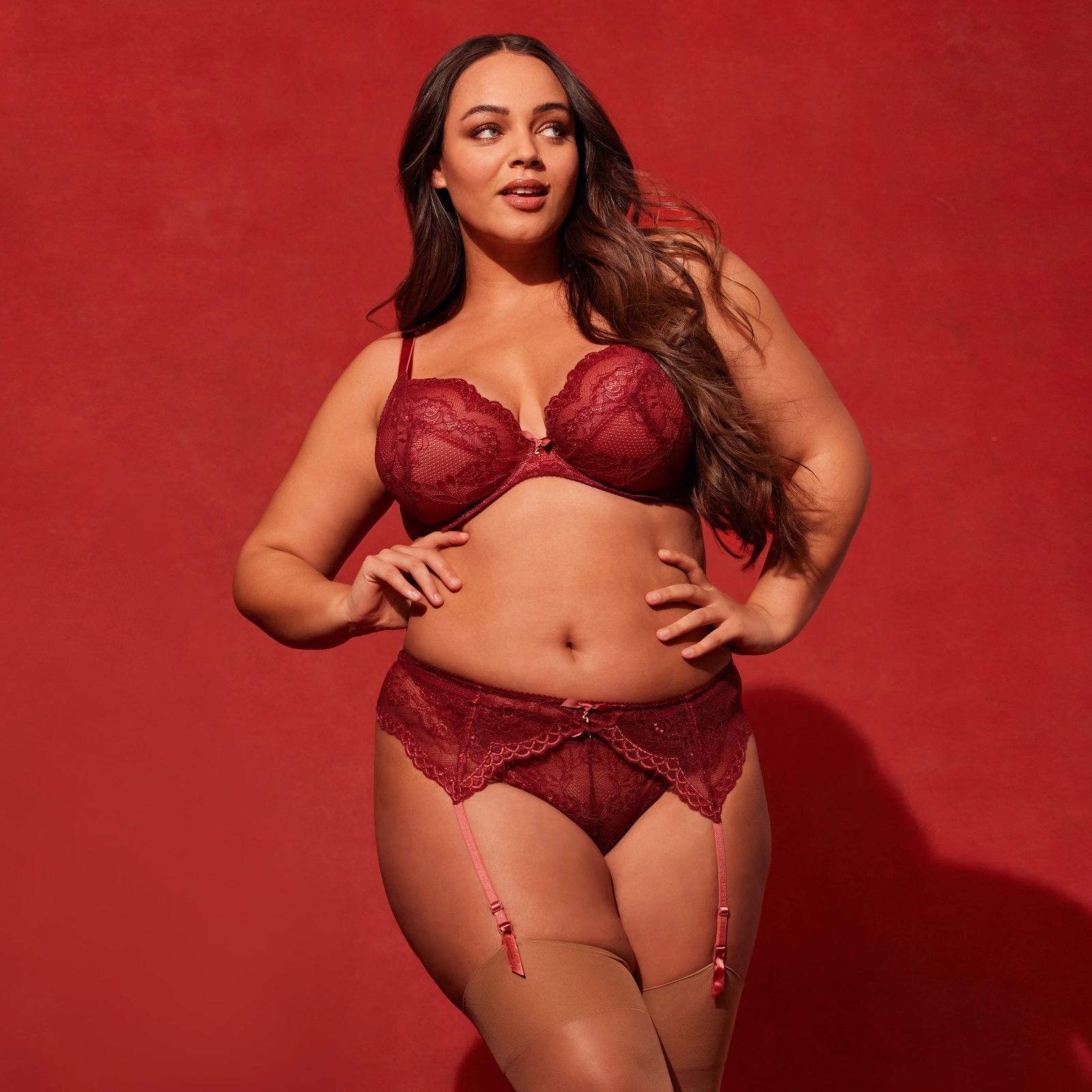 Gossard Superboost Lace Shorts Cranberry/Raspberry Sorbet Low New Lingerie 7714