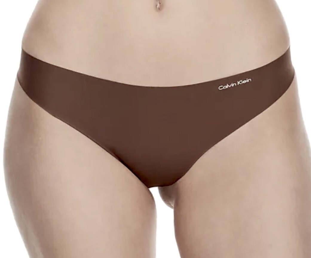 Calvin Klein Thong Chestnut Stretch Nylon, XS