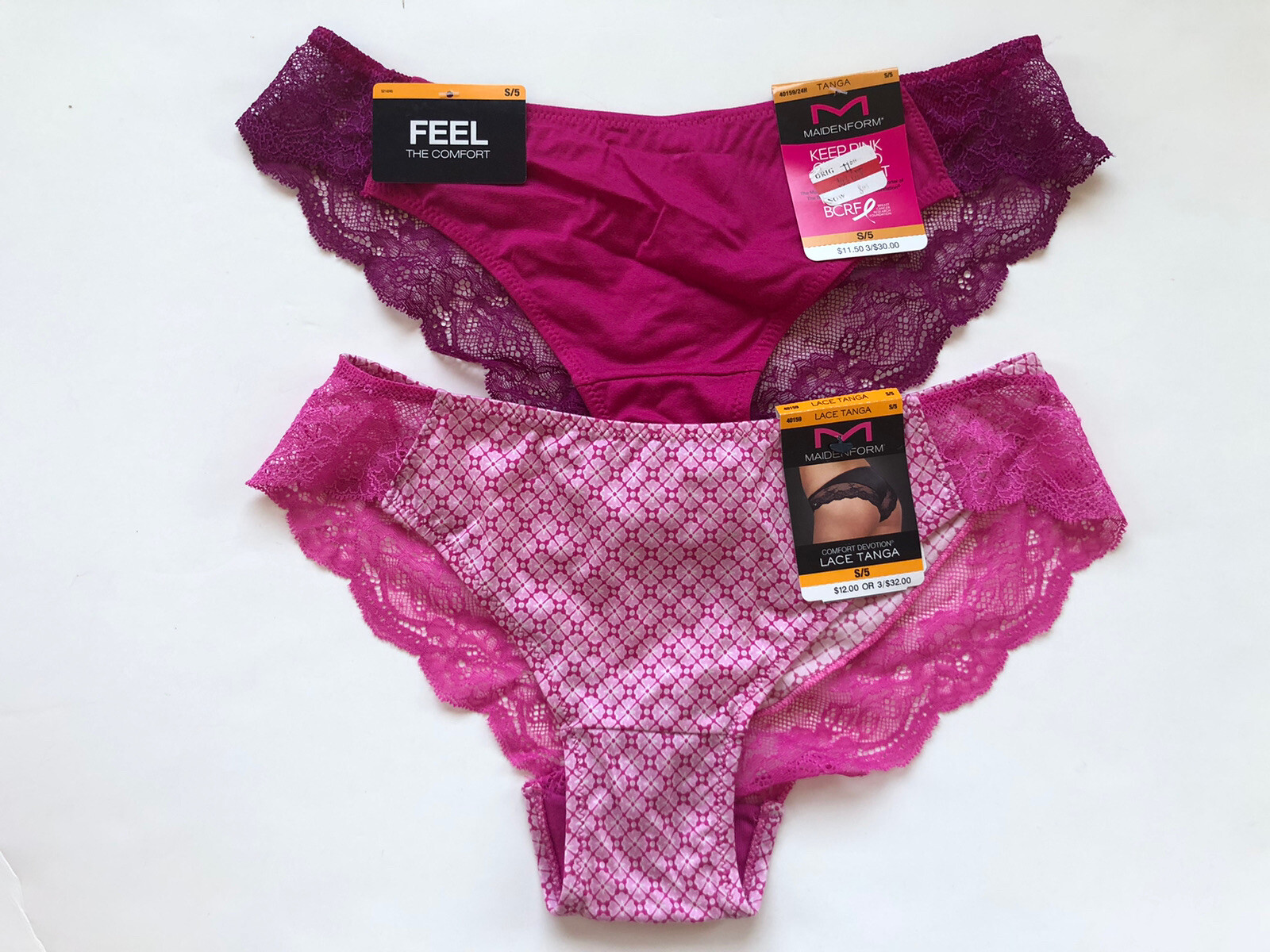 NWT Women’s Maidenform Comfort Devotion Tanga Panties Size S 5 40159 2 PAIRS