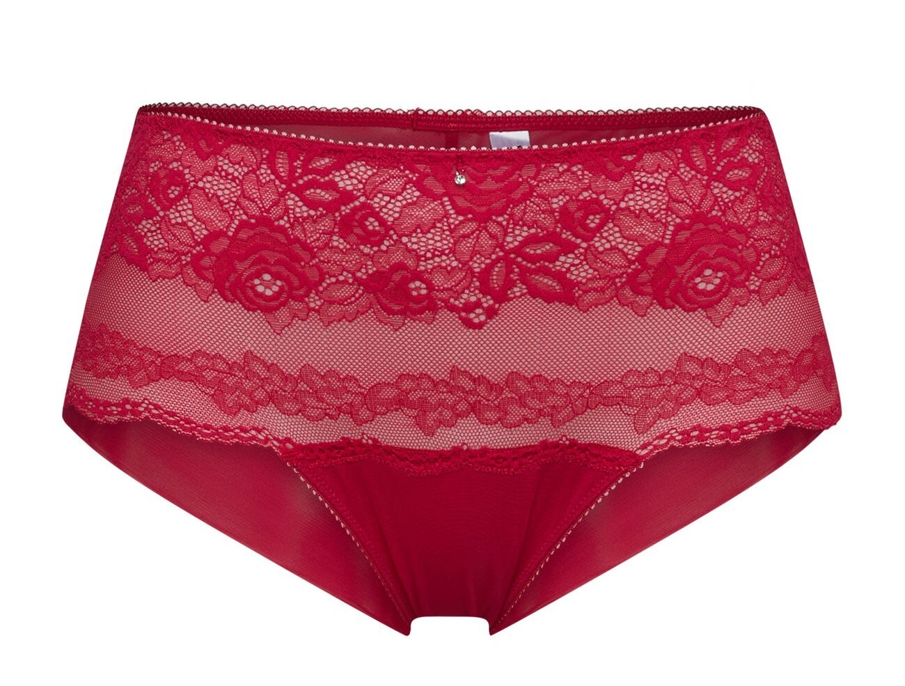 Wacoal Ravissant Short Brief S 10 12 Scarlet Red Lace No VPL Knickers 600566 New
