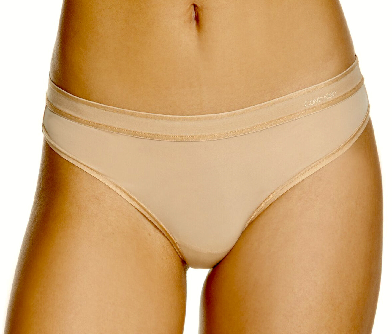 CALVIN KLEIN Second Skin Bare Nude Cheeky Brazilian Panty Womens Sz XS 4 XL 8