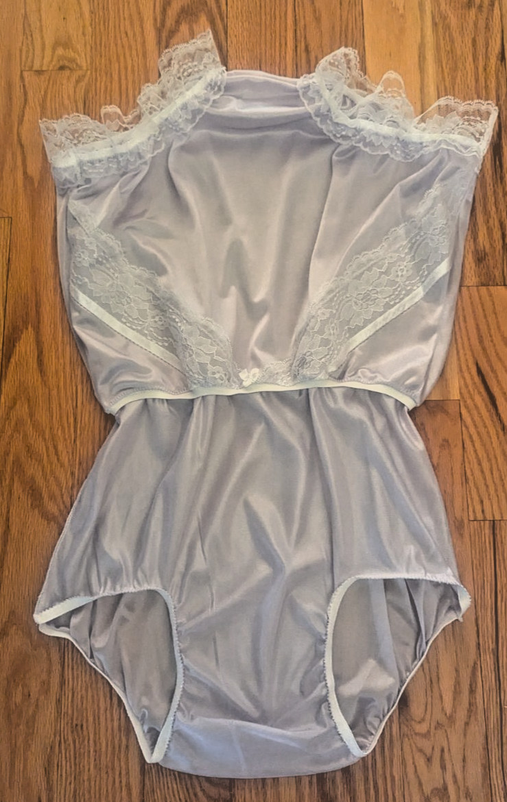 ORCHID Nylon Tricot LACY Bubble Bloomer & SISSY PANTY 2 LAYER 27-42 Waist