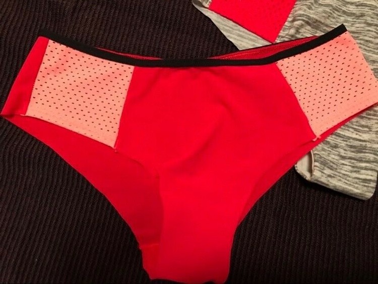 Lot New S PINK Victorias Secret Bikini Cheekini Panties Gray Red Pink