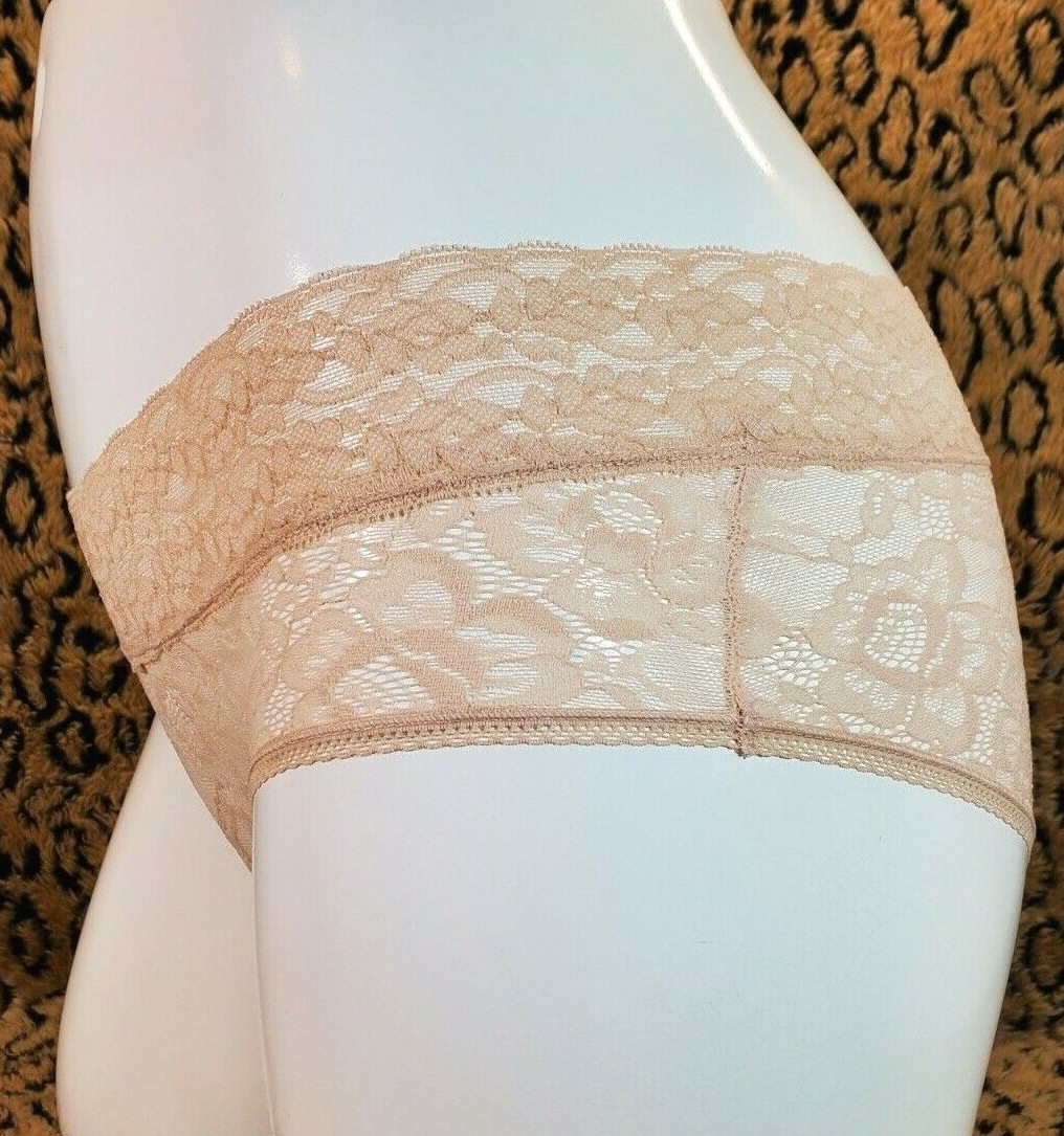 Gilligan O’ Malley Tan Brown Floral Lace Bikini Panty XS Sexy
