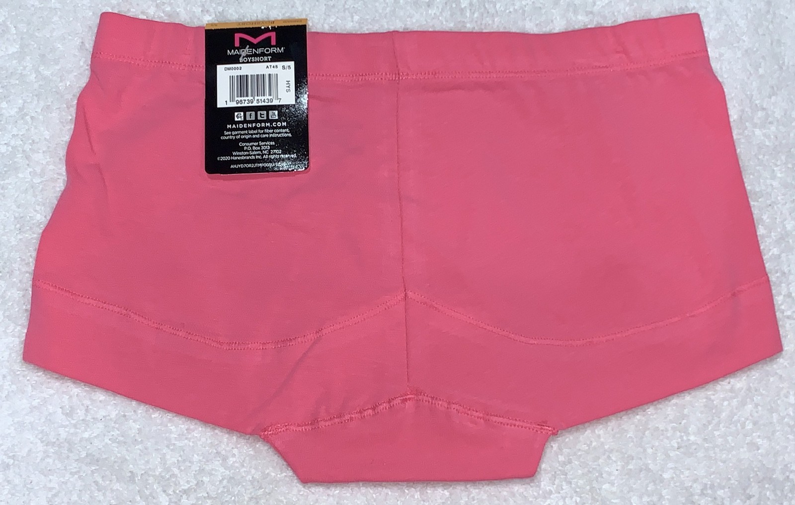 MAIDENFORM Dream Tailored Cotton Pink Boyshort Panty Womens Sz S 5 M 6
